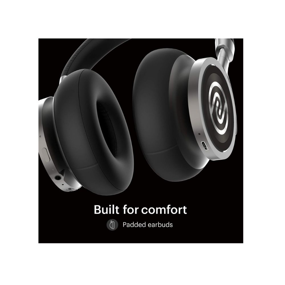 Noise Defy Over Ear Bluetooth Headphones with Active Noise Cancellation, Upto 30 Hour Playback, 40mm Dynamic Drivers (Onyx Black)