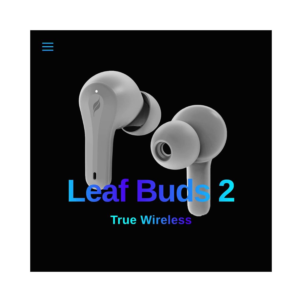 Leaf Buds 2 True Wireless Bluetooth Earphones with ENC mic, Type C Charging in Ear Earbuds with 20 Hours Playback Music (Pure White)
