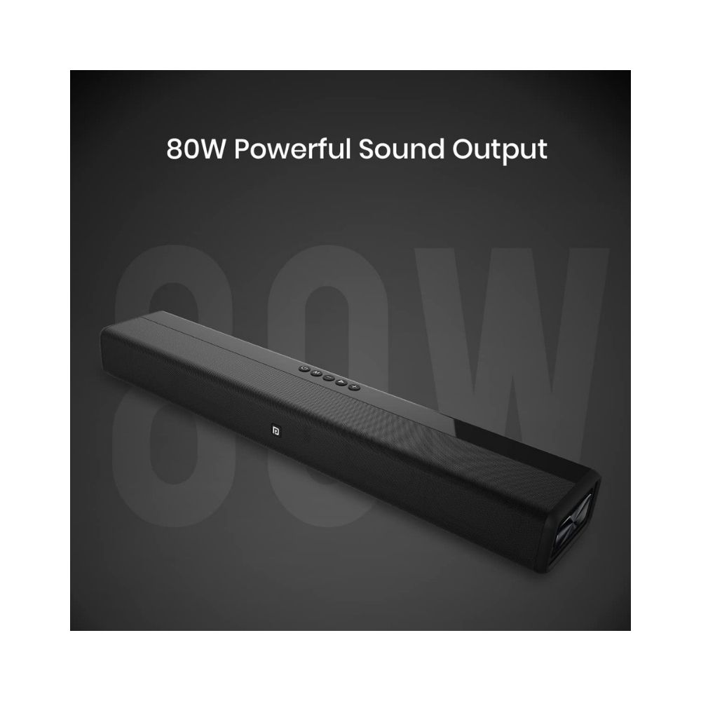 Portronics Sound Slick III 80 Watt Wireless Bluetooth Soundbar with Crisp & Clear Sound(Black)