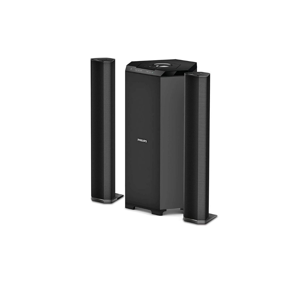 Philips Audio MMS8085B/94 2.1 Channel 80W Multimedia Speaker System with Convertible Soundbar & Multi-Connectivity Option