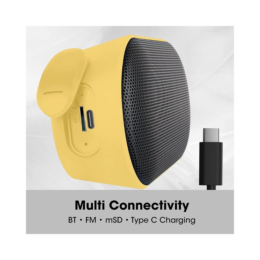 Zebronics Zeb-Music bomb X mini with Google & Siri Assistant Smart Speaker (Yellow)