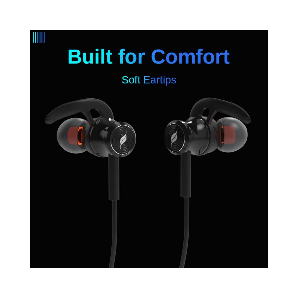 Leaf Move 2 Neckband Bluetooth Earphones with mic (Carbon Black)