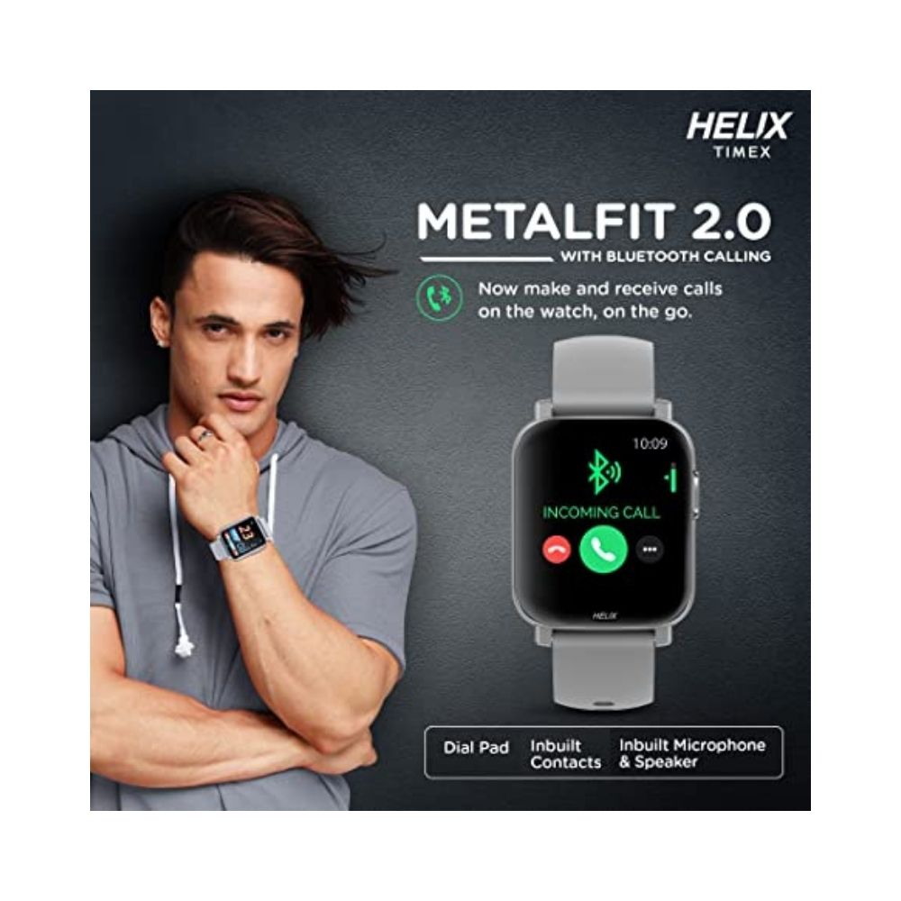 Helix TIMEX METALFIT 2.0 smartwatch with Bluetooth calling (Grey)