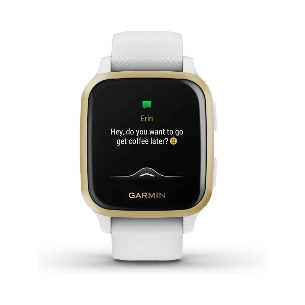 Garmin Venu Sq White/Light Gold Smartwatch, Small