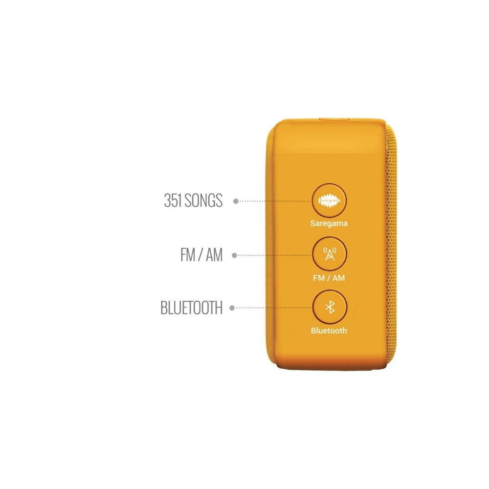 Saregama Carvaan Mini Hindi 2.0 - Music Player with Bluetooth/FM/AM/AUX (Saffron Orange)