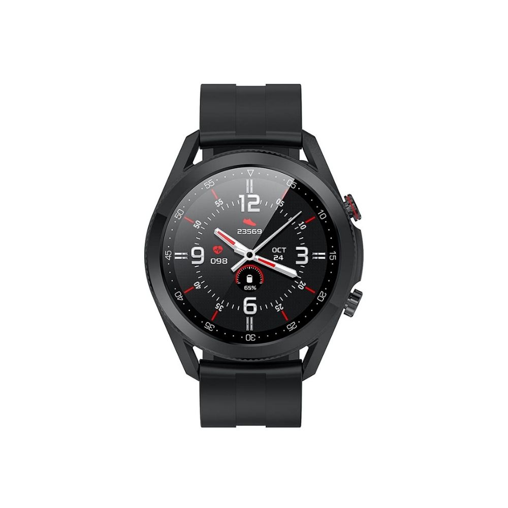 French Connection L19 Series Unisex Smartwatch with Full Touch Screen - Black Silicone