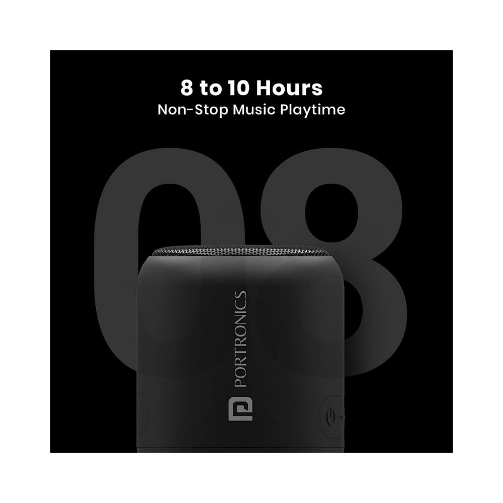 Portronics SoundDrum 1 10W TWS Portable Bluetooth Speaker (Black)