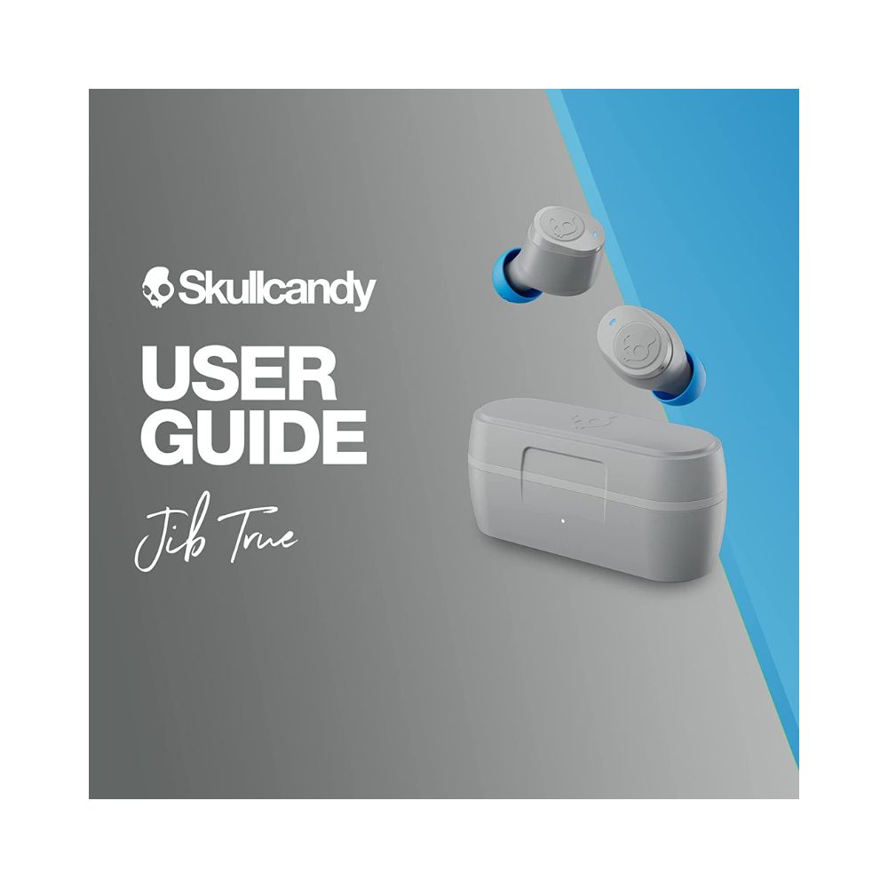 Skullcandy Jib True Wireless (TWS) Earbuds with 22 Hours Total Battery-(Light Gray Blue)