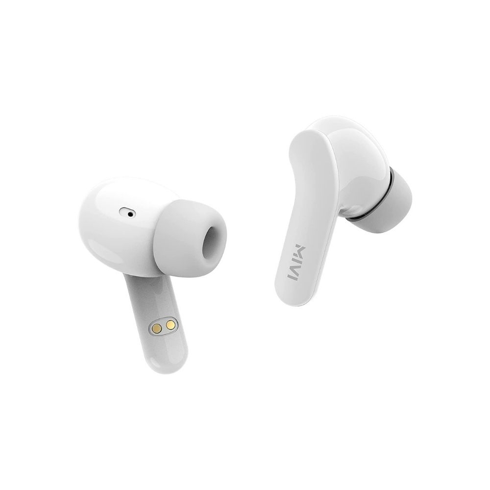 Mivi DuoPods A25 True Wireless Earbuds with 40Hours Battery, 13mm Bass Drivers & Made in India-(White)