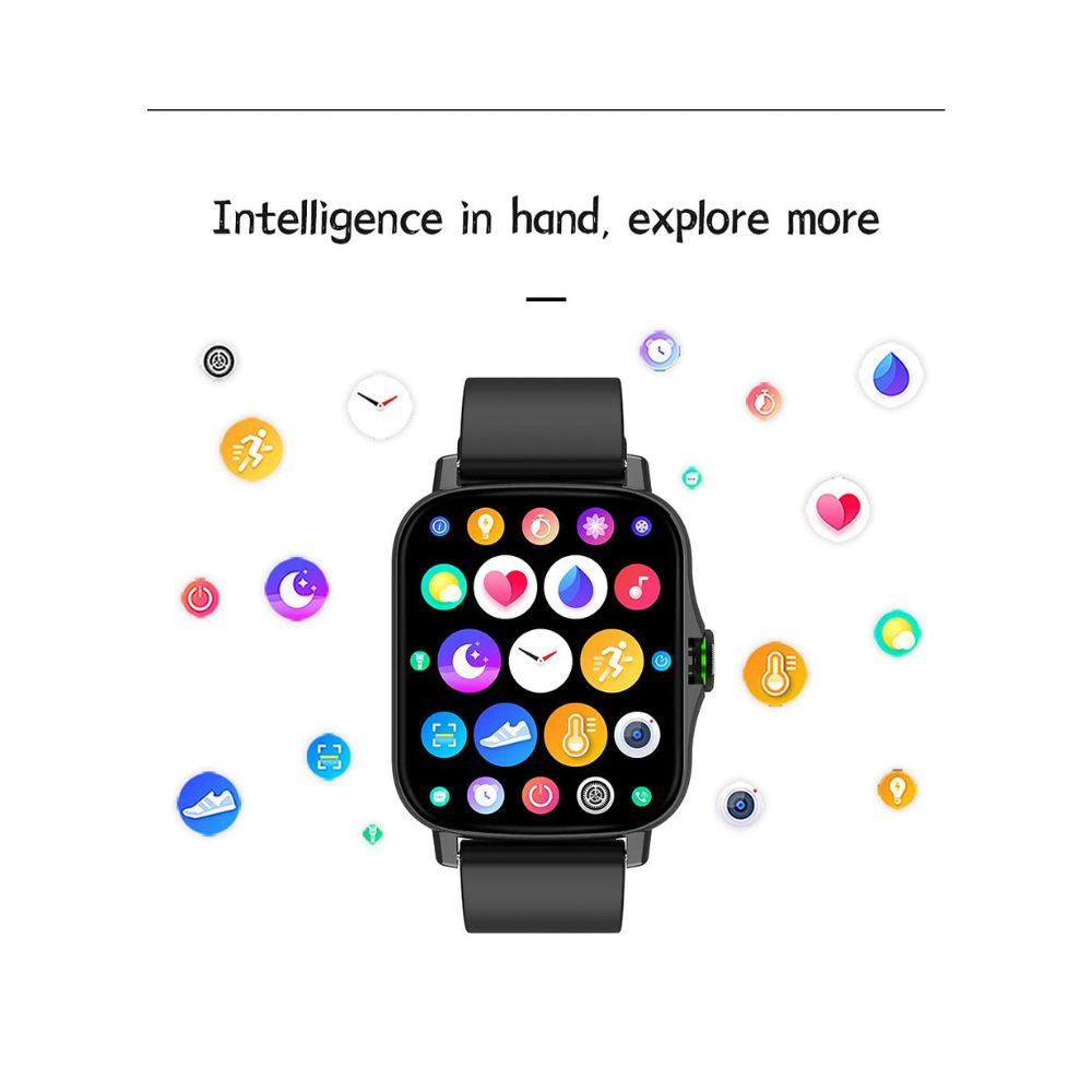 Minix Vega Full Touch HD Bluetooth Calling Smartwatch (Black Strap, Free Size)