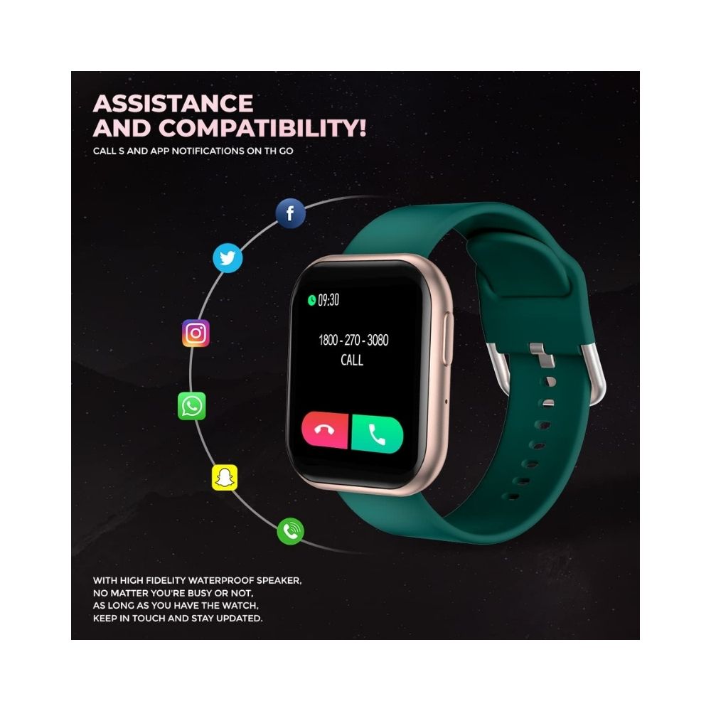 Just Corseca SNUGAR Calling smartwatch with SpO2, 1.69 Inch Full Touch Screen -  (Gold)