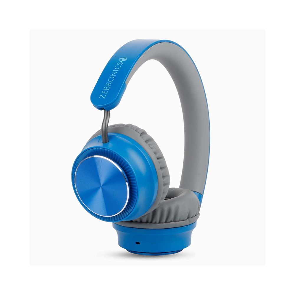 ZEBRONICS Zeb-Bang PRO Bluetooth v5.0 Headphone, Type C Charging, 40mm Driver and AUX.(Blue)