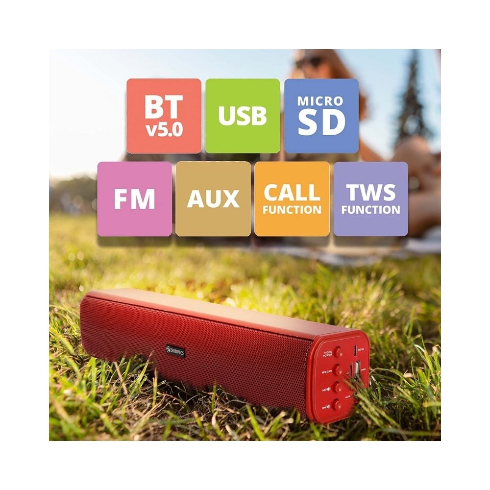 Zebronics Zeb-Vita Plus 16 W Bluetooth Laptop/Desktop Speaker (Red, Stereo Channel)