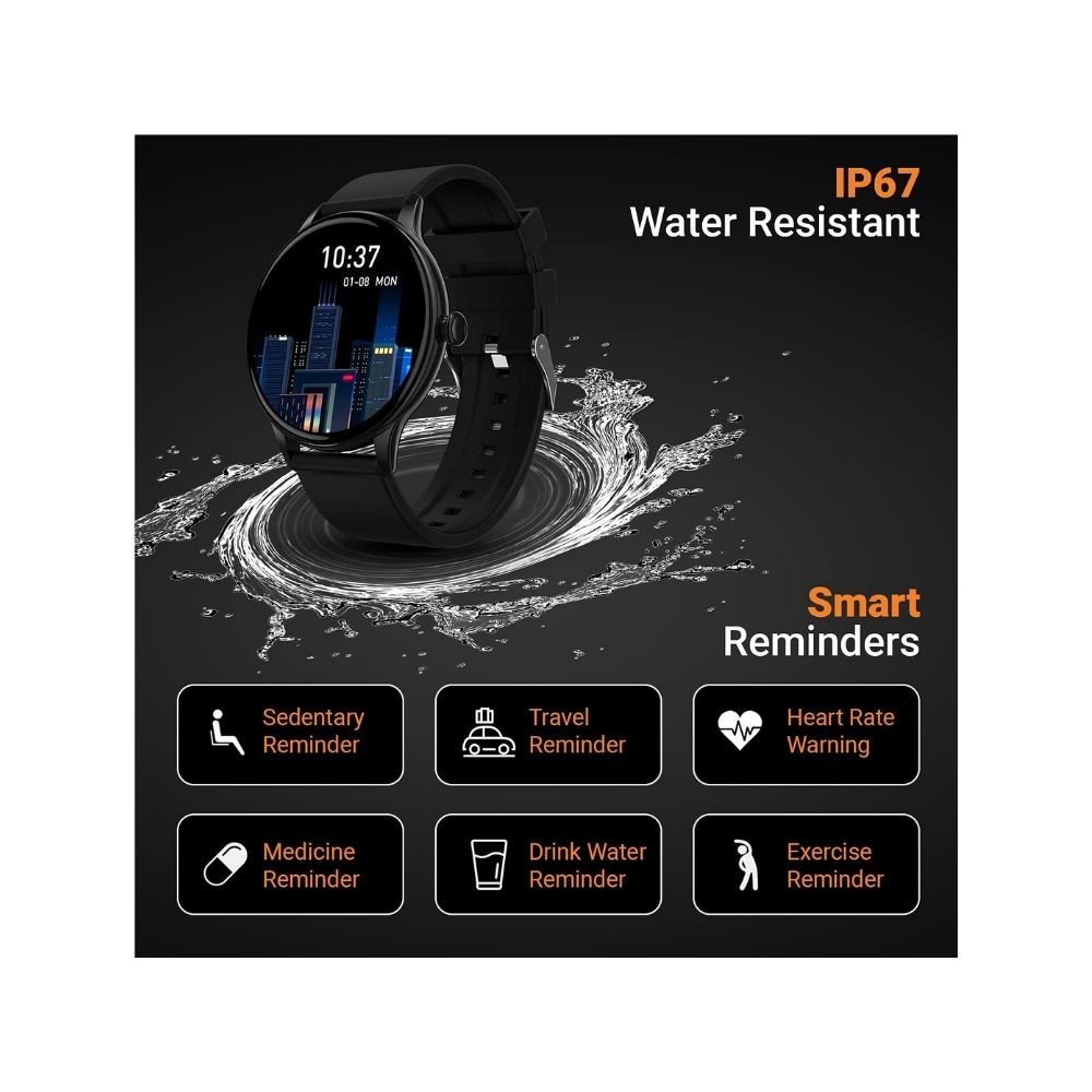 Fire-Boltt Terra AMOLED Always ON 390*390 Pixel Full Touch Screen, Spo2 & Heart Rate Monitoring Smartwatch(‎BSW019)
