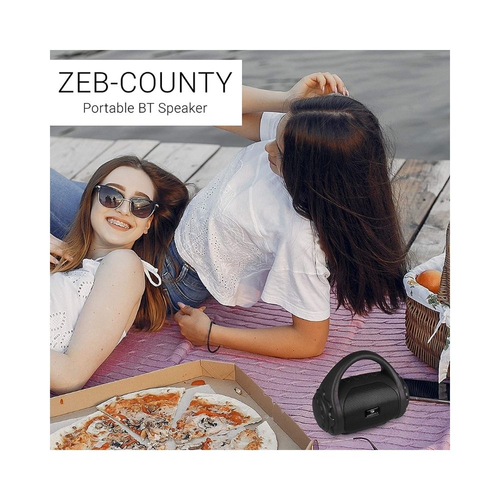 Zebronics ZEB-COUNTY 3 W Wireless Bluetooth Portable Speaker (Black)