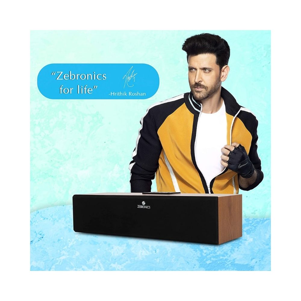 Zebronics Zeb-Music Feast 100 with Bluetooth Supporting USB,mSD Card,AUX Input and Built-in FM (Black) Made in India 10 W Bluetooth Speaker (Brown, Black, Mono Channel)