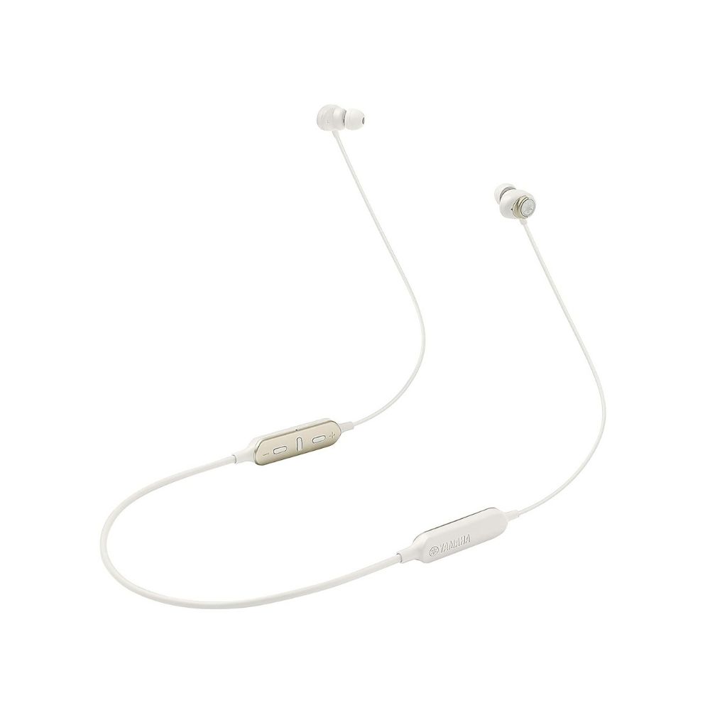 YAMAHA EP-E50A Wireless Bluetooth in Ear Neckband Headphone with mic for Phone Calls-(White)