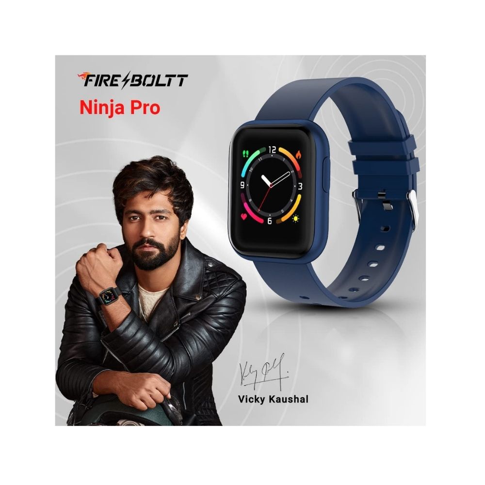 Fire-Boltt Ninja Pro Full Metal SpO2 Smartwatch (Blue Strap)