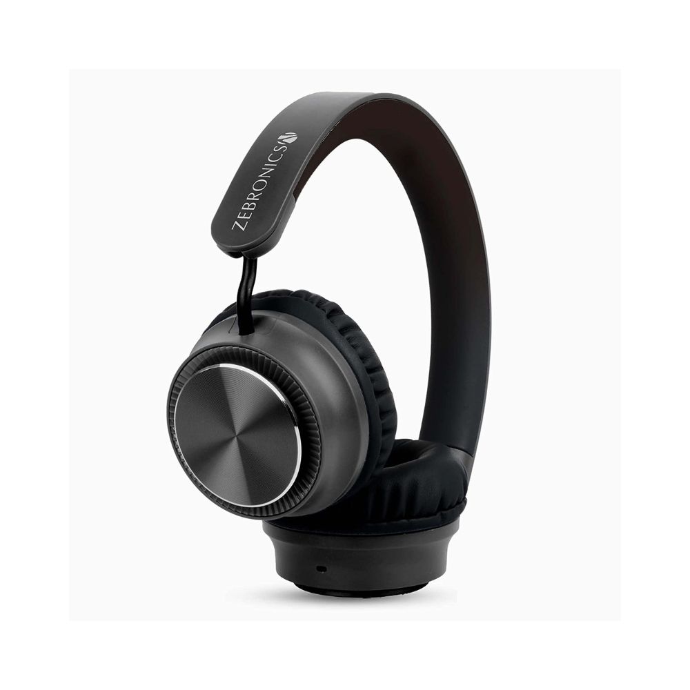 ZEBRONICS Zeb-Bang PRO Bluetooth v5.0 Headphone, Type C Charging, 40mm Driver and AUX. (Black)