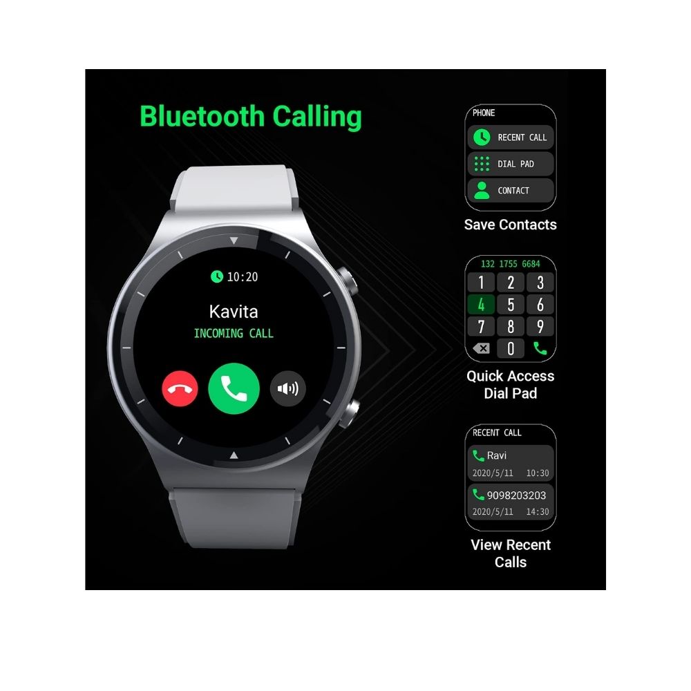Fire-Boltt 360 Pro Bluetooth Calling  Smart Watch Silver (BSW017)