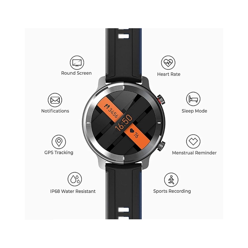 French Connection R4 Series smartwatch with Full Touch HD Screen - Black