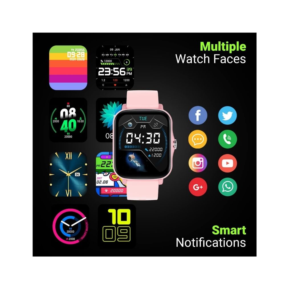 Fire-Boltt Beast Pro Smartwatch with TWS Pairing - Pink (BSW016)