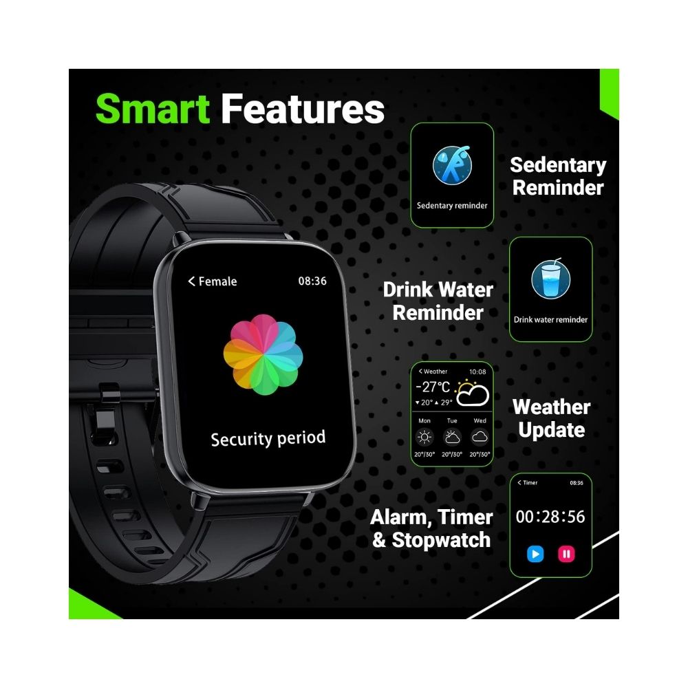 Fire-Boltt Max 1.78“ AMOLED Always ON Display with 368 x 448 Super Retina , Spo2 & Heart Rate Monitor Smart Watch