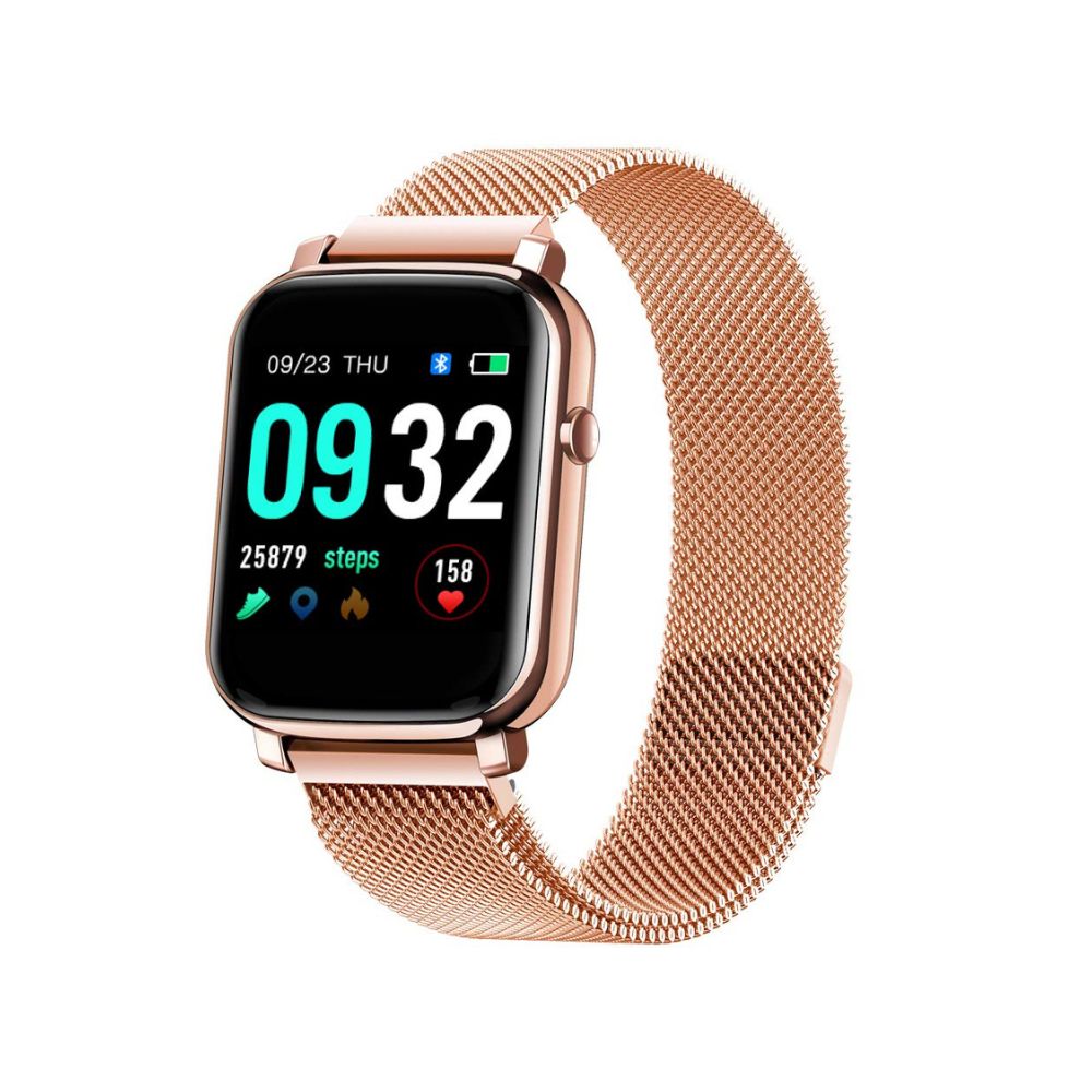 French Connection F1 Touch Screen Unisex Smartwatch with Heart Rate & Blood Pressure Monitoring - Rose Gold