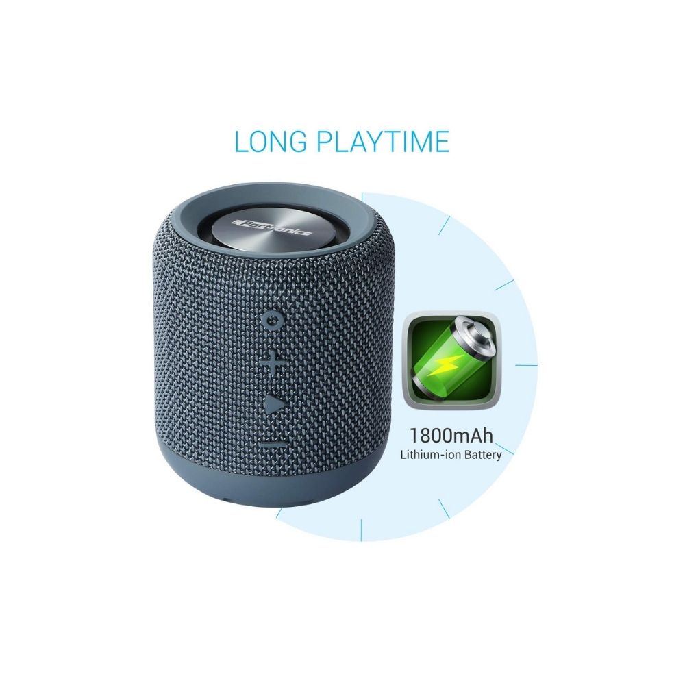 Portronics Sound Drum Wireless POR-547 Bluetooth 4.2 Stereo Speaker with FM, USB Music (Blue)
