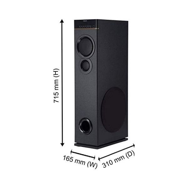 PHILIPS SPA9080B/94 80 W Bluetooth Tower Speaker  (Black, 2.0 Channel)