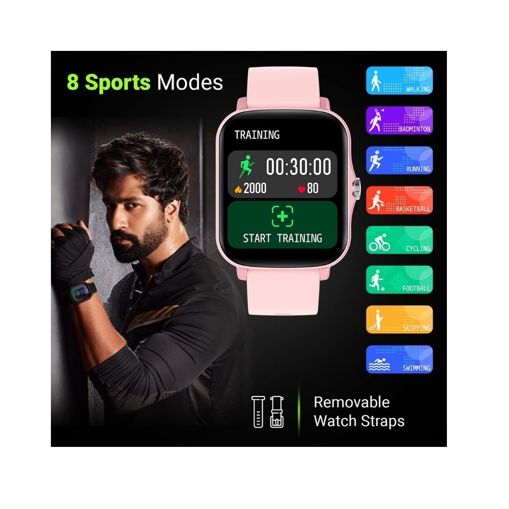 Fire-Boltt Beast Pro Smartwatch with TWS Pairing - Pink (BSW016)