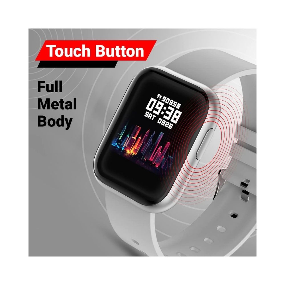 Fire-Boltt Ninja Pro Full Metal SpO2 Smartwatch (Grey Strap, Free Size)
