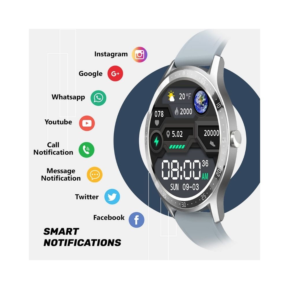 Fire-Boltt 360 SpO2 Full Touch Large Display Round Smartwatch(BSW003)