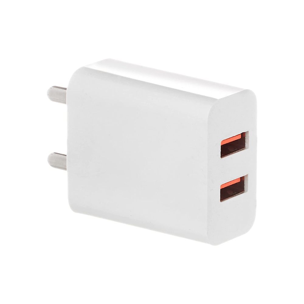 Amazon Basics 2.4 A Dual USB Wall Charger & Micro USB Cable (White)