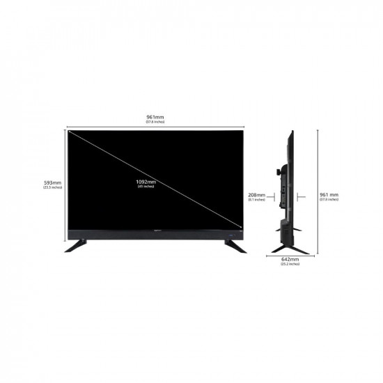AmazonBasics 108cms (43 inch) Full HD Smart LED Fire TV with Front Firing Speakers 20W, 2023 Model, Black