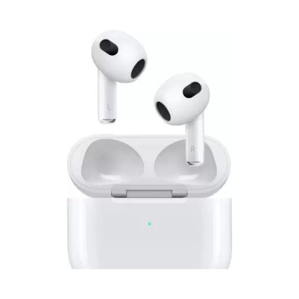 Apple Airpods (3rd Generation) with Lightning Charging Case Bluetooth Headset (White, True Wireless)