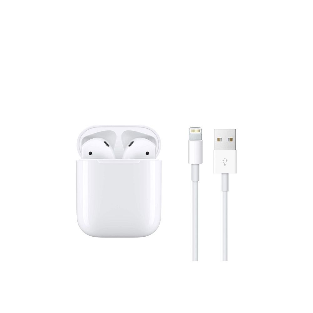 Apple AirPods with Wireless Charging Case Bluetooth Headset with Mic (White, True Wireless)