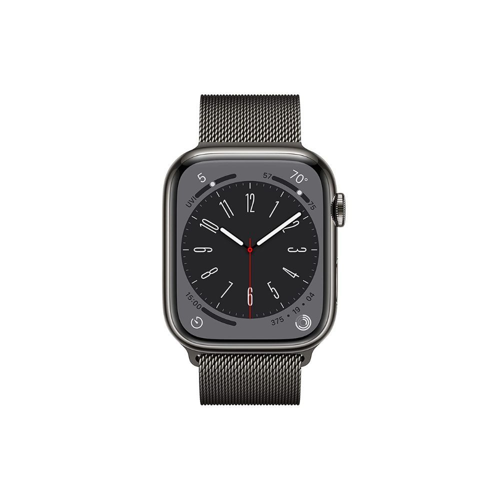 Apple Watch Series 8 [GPS + Cellular 45 mm] Smart Watch w/ Graphite Stainless Steel Case & Graphite Milanese Loop