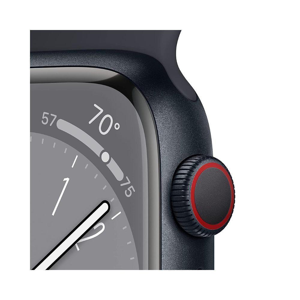 Apple Watch Series 8 [GPS + Cellular 45 mm] Smart Watch w/ Midnight Aluminium Case with Midnight Sport Band