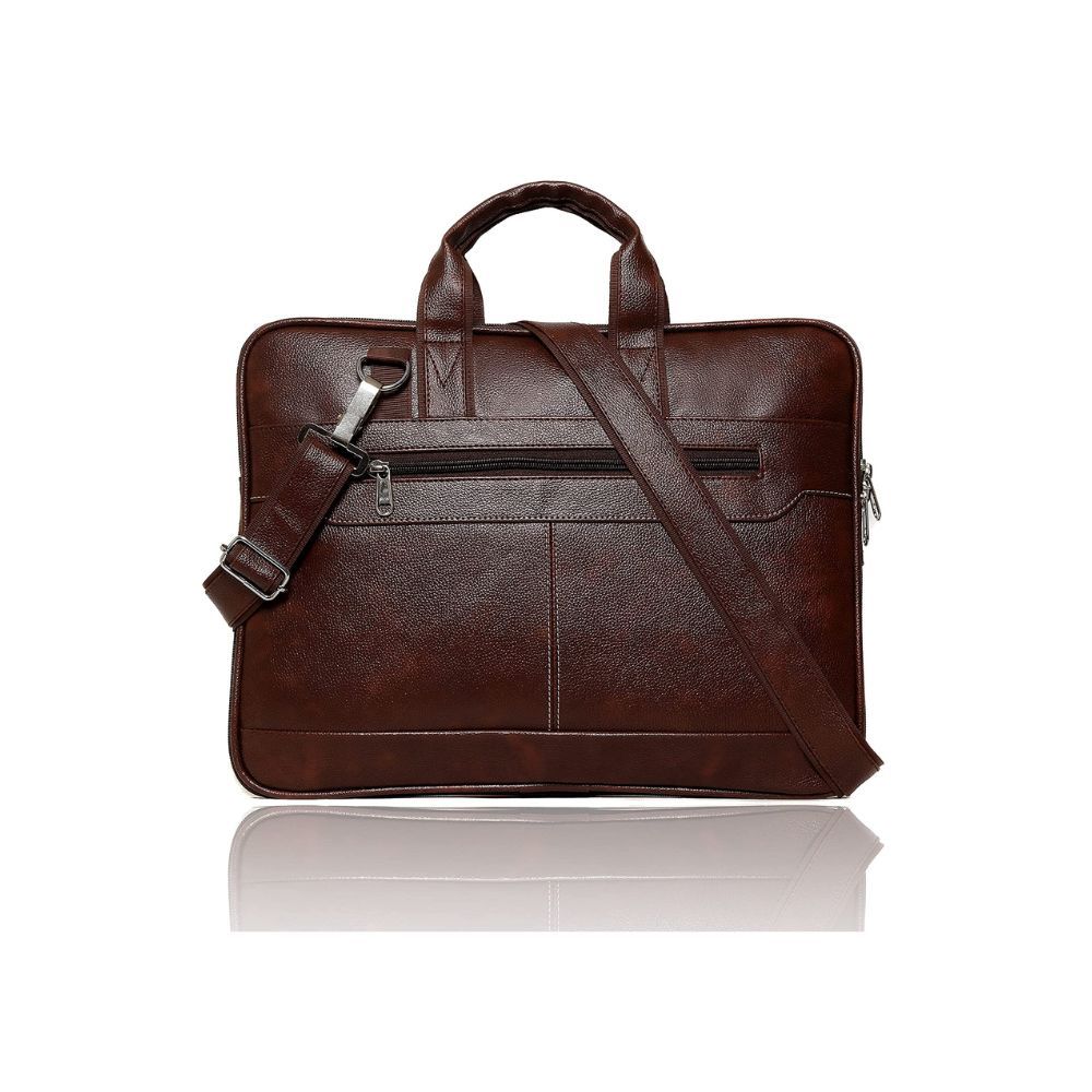 Bagneeds Men's Black Synthetic Leather Briefcase Best Laptop Messenger Bag Satchel for Men (Brown)