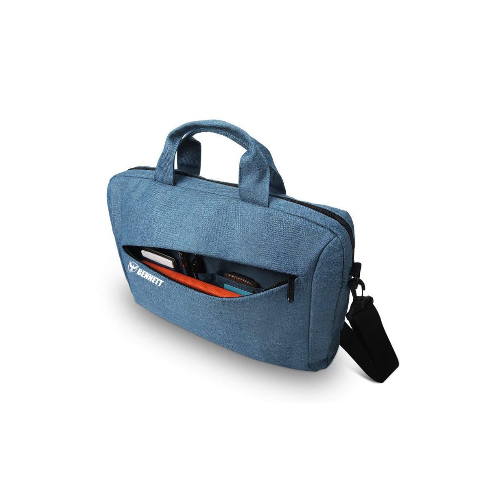 Bennett Mystic 15.6 inch(39.6cm) Laptop Shoulder Messenger Sling Office Bag, Water Repellent Fabric for Men and Women (Blue)