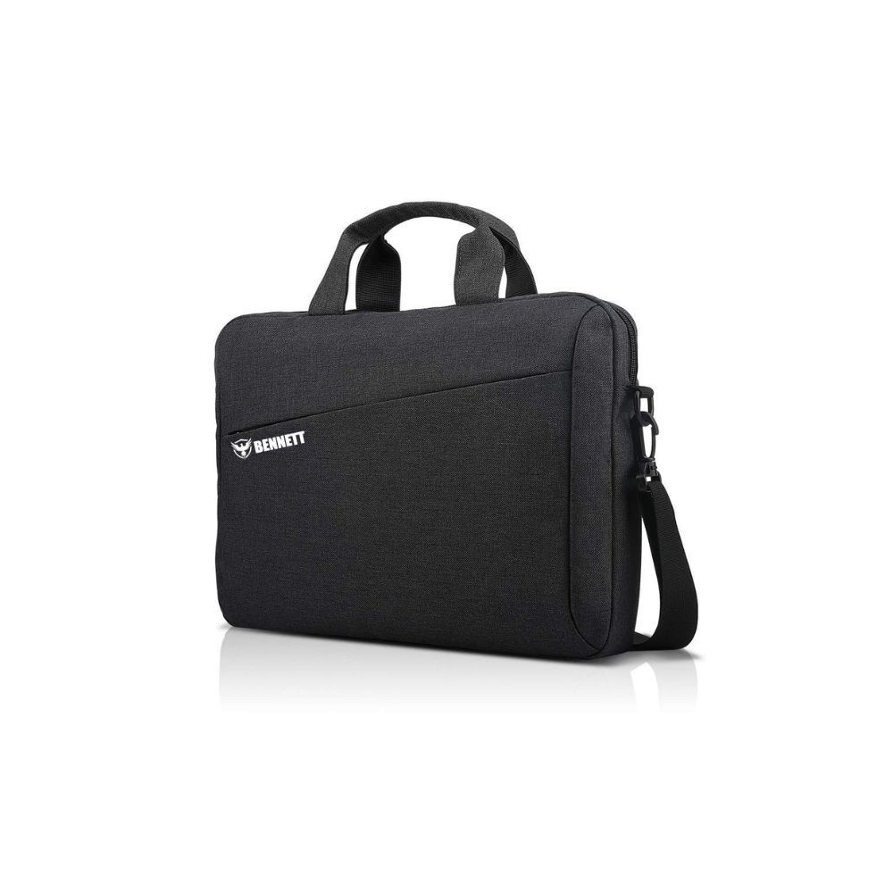Bennett Mystic 15.6 inch(39cm) Laptop Shoulder Messenger Sling Office Bag, Water Repellent Fabric for Men and Women (Charcoal Black)