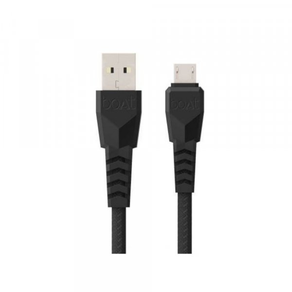 boAt 50 1.5 m Micro USB Cable  (Compatible with Mobile, Tablet, BT speakers, Powerbank, game consoles, Black)