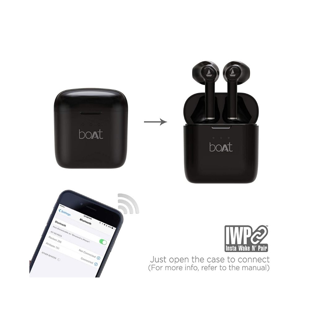 boAt Airdopes 131 Bluetooth Headset  (Active Black, True Wireless)