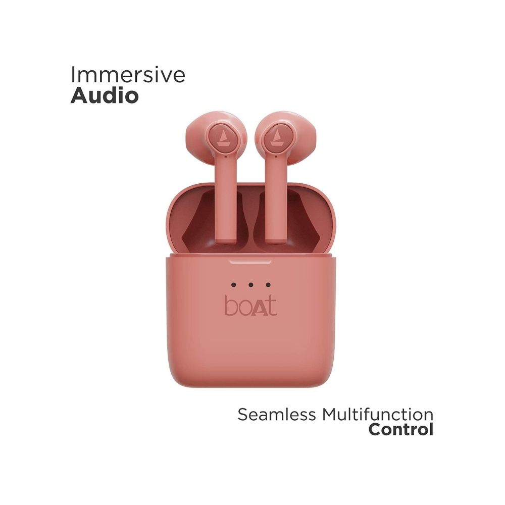 boAt Airdopes 131/138 Bluetooth Truly Wireless in Ear Earbuds with Mic (Red, Cherry Blossom)