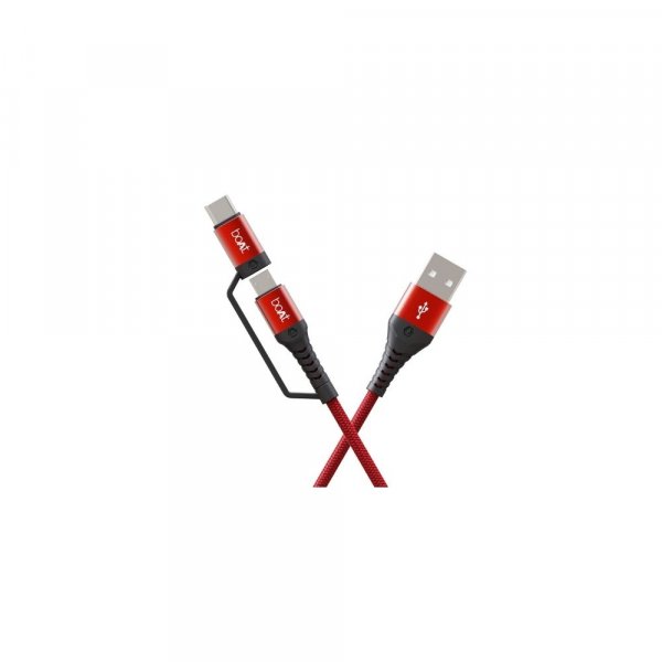 boAt Deuce USB 300 2 in 1 Type-C &amp; Micro USB(Martian Red)