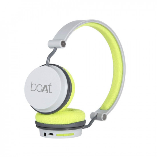 boAt Rockerz 400 Bluetooth On Ear Headphones With Mic With Upto 8 Hours Playback & Soft Padded Ear Cushions(Grey/Green)
