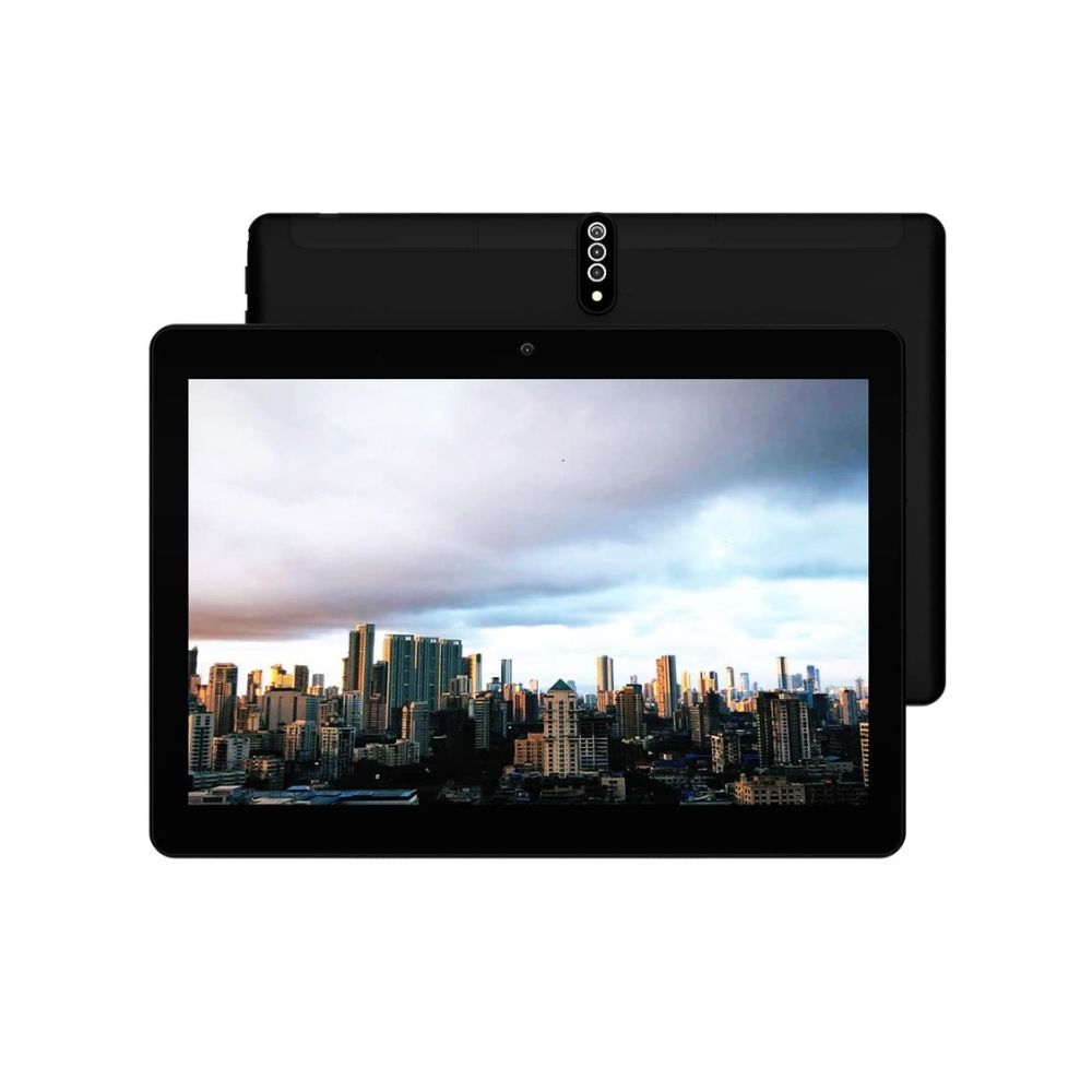 DOMO Slate SL30 OS6SE 10.1 Inch Tablet Pc, 16GB Storage, 512GB Expandable Storage, IPS Display, Calling, Dual SIM Slot, Dual Camera, Dual Box Speakers, Bluetooth, GPS, QuadCore, GPU Mali 400 (Black)