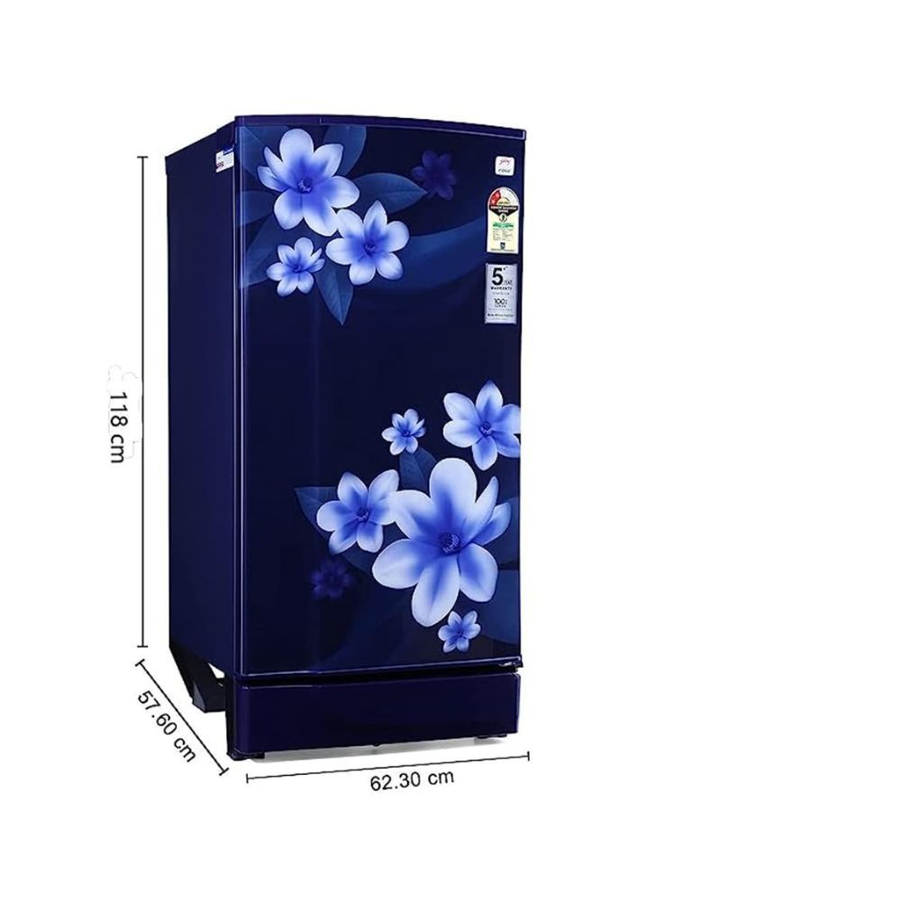 Godrej 180 L 2 Star Direct Cool Single Door Refrigerator (2023 Model, RD EDGE 205B WRF PP BL, Pep Blue, Jumbo Vegetable Tray)
