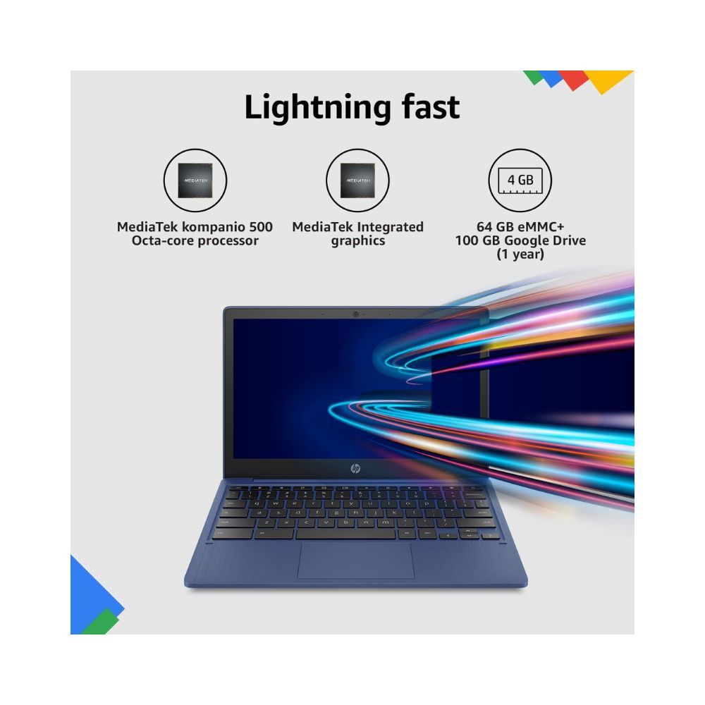 Hp Chromebook 11a, MediaTek MT8183 Processor 11.6 inch(29.5 cm) Thin and Light Touchscreen Laptop (4 GB RAM/64 GB
